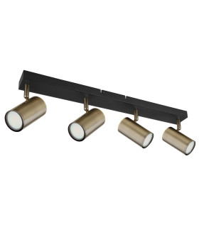 Robby Ceiling Spotlight Bar Matt Black Gold 4x GU10-2