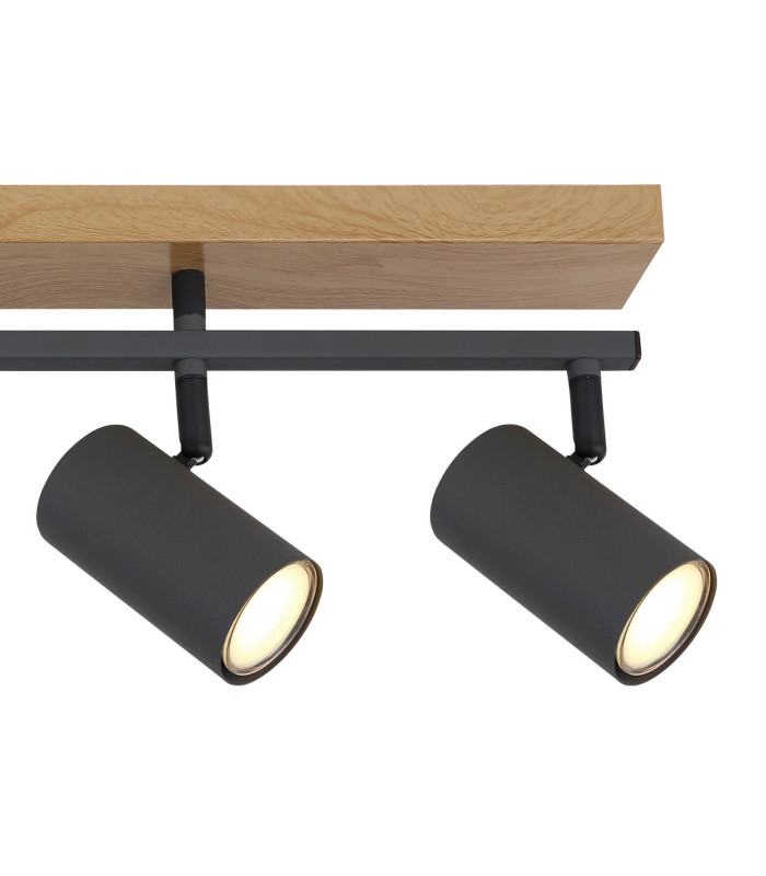 Robby Ceiling Spotlight Bar Wood Look 5x GU10-5