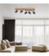 Robby Ceiling Spotlight Bar Wood Look 5x GU10-7