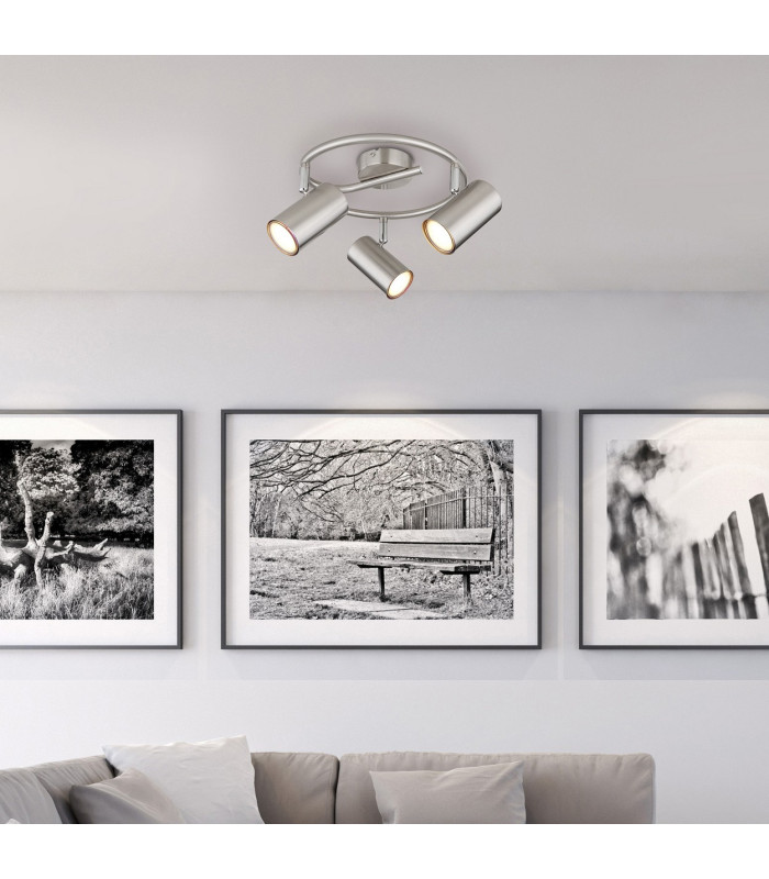 Allvi Ceiling Spotlight Clusters Nickel Matt 3x GU10-4