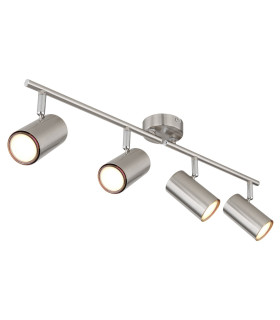 Allvi Ceiling Spotlight Bar Nickel Matt 4x GU10-1