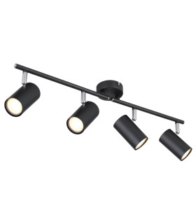 Allvi Ceiling Spotlight Bar Matt Black 4x GU10-1