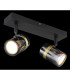 Trabby Twin Ceiling Spotlight Matt Black Smoke Glass Shade 2x GU10-5