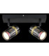 Trabby Twin Ceiling Spotlight Matt Black Smoke Glass Shade 2x GU10-6