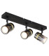 Trabby Ceiling Spotlight Bar Matt Black Smoke Glass Shade 3x GU10-1