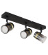 Trabby Ceiling Spotlight Bar Matt Black Smoke Glass Shade 3x GU10-2