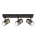 Trabby Ceiling Spotlight Bar Matt Black Smoke Glass Shade 3x GU10-3