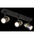Trabby Ceiling Spotlight Bar Matt Black Smoke Glass Shade 3x GU10-5