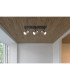 Trabby Ceiling Spotlight Bar Matt Black Smoke Glass Shade 3x GU10-10