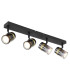 Trabby Ceiling Spotlight Bar Matt Black Smoke Glass Shade 4x GU10-1