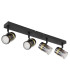 Trabby Ceiling Spotlight Bar Matt Black Smoke Glass Shade 4x GU10-2