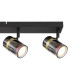 Trabby Ceiling Spotlight Bar Matt Black Smoke Glass Shade 4x GU10-5