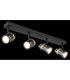Trabby Ceiling Spotlight Bar Matt Black Smoke Glass Shade 4x GU10-6