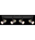 Trabby Ceiling Spotlight Bar Matt Black Smoke Glass Shade 4x GU10-7