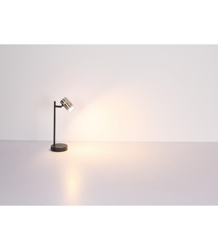 Trabby Ceiling Spotlight Bar Matt Black Smoke Glass Shade 4x GU10-9