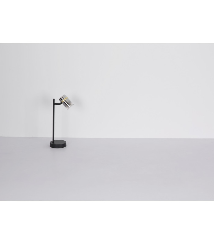 Trabby Ceiling Spotlight Bar Matt Black Smoke Glass Shade 4x GU10-10