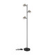 Trabby Multi Arm Floor Lamp Matt Black Smoke Glass Shade 3x GU10-5