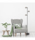 Trabby Multi Arm Floor Lamp Matt Black Smoke Glass Shade 3x GU10-9