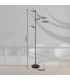 Trabby Multi Arm Floor Lamp Matt Black Smoke Glass Shade 3x GU10-10