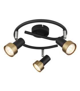 Mason Ceiling Spotlight Clusters Matt Black Gold 3x GU10-1