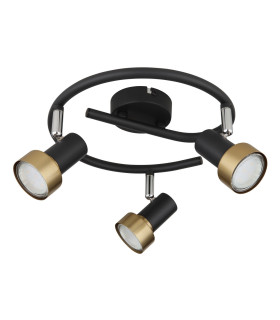 Mason Ceiling Spotlight Clusters Matt Black Gold 3x GU10-2