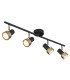 Mason Ceiling Spotlight Bar Matt Black Gold 4x GU10-1