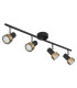 Mason Ceiling Spotlight Bar Matt Black Gold 4x GU10-2