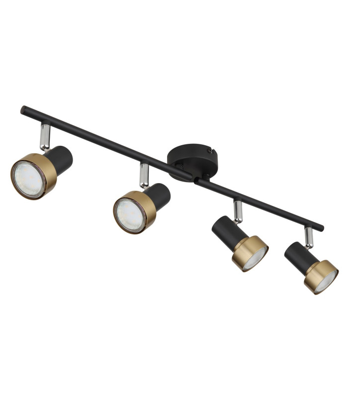 Mason Ceiling Spotlight Bar Matt Black Gold 4x GU10-2