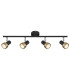Mason Ceiling Spotlight Bar Matt Black Gold 4x GU10-3