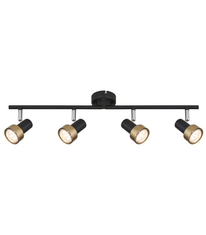 Mason Ceiling Spotlight Bar Matt Black Gold 4x GU10-3