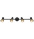 Mason Ceiling Spotlight Bar Matt Black Gold 4x GU10-4