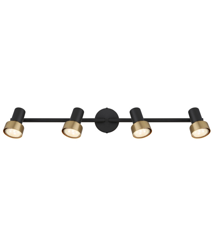 Mason Ceiling Spotlight Bar Matt Black Gold 4x GU10-4
