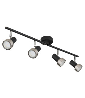 Mason Ceiling Spotlight Bar Matt Black Silver 4x GU10-2