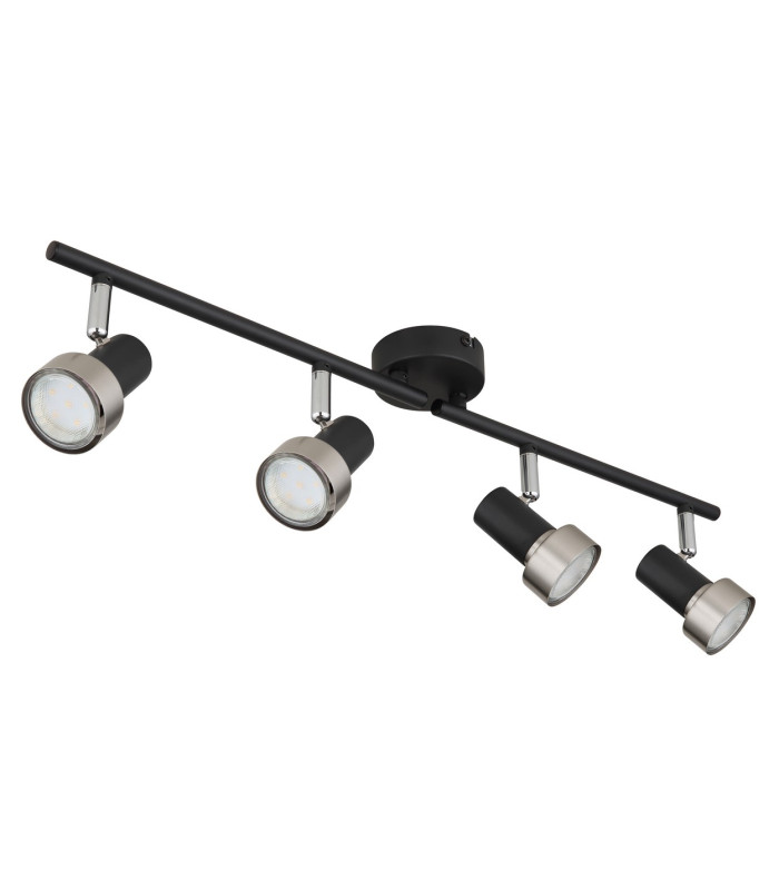 Mason Ceiling Spotlight Bar Matt Black Silver 4x GU10-2