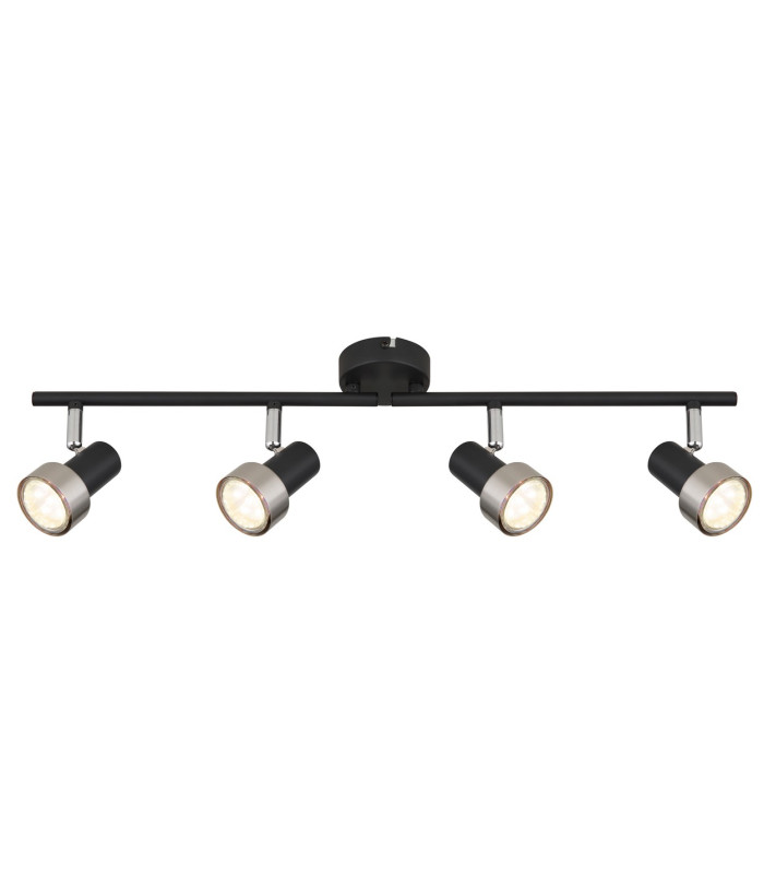 Mason Ceiling Spotlight Bar Matt Black Silver 4x GU10-3