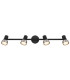 Mason Ceiling Spotlight Bar Matt Black Silver 4x GU10-4