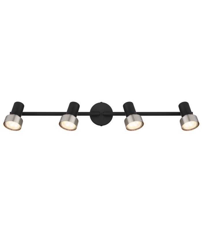Mason Ceiling Spotlight Bar Matt Black Silver 4x GU10-4