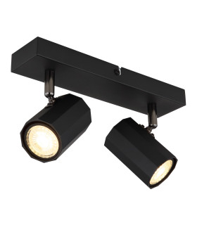 James Twin Ceiling Spotlight Matt Black 2x GU10-1