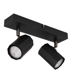 James Twin Ceiling Spotlight Matt Black 2x GU10-2