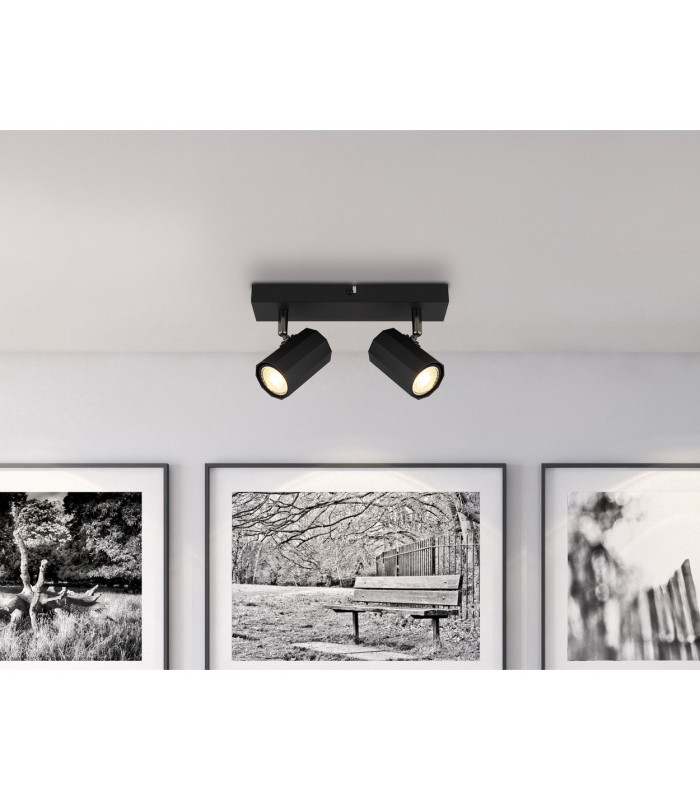 James Twin Ceiling Spotlight Matt Black 2x GU10-8