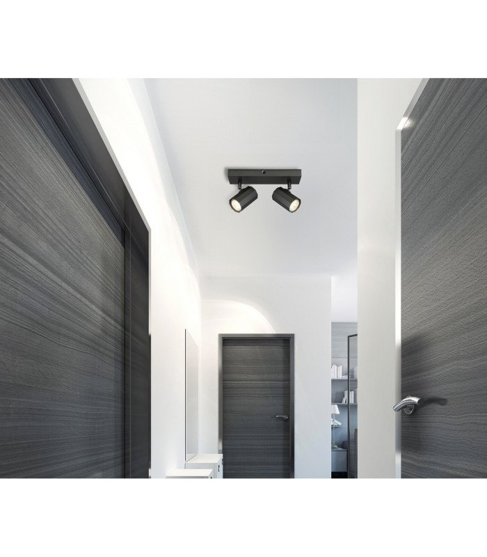 James Twin Ceiling Spotlight Grey Matt 2x GU10-8