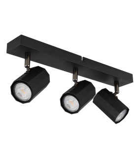 James Ceiling Spotlight Bar Matt Black 3x GU10-2