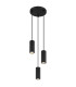 James Cluster Pendant Ceiling Light Matt Black 3x GU10-1