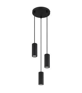 James Cluster Pendant Ceiling Light Matt Black 3x GU10-2