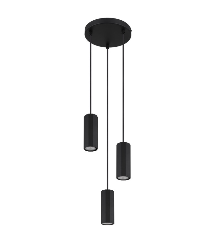 James Cluster Pendant Ceiling Light Matt Black 3x GU10-2