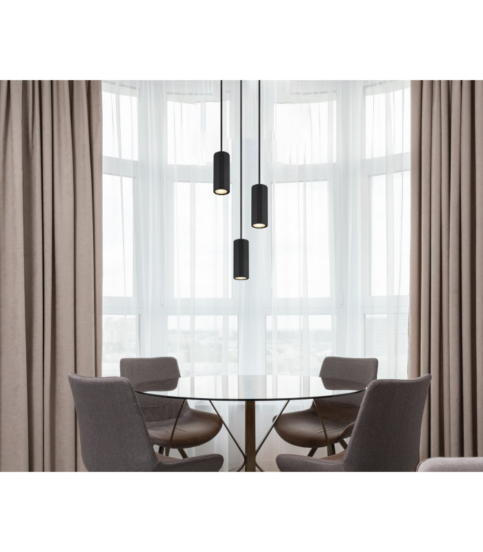 James Cluster Pendant Ceiling Light Matt Black 3x GU10-7