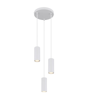 James Cluster Pendant Ceiling Light White Matt 3x GU10-1