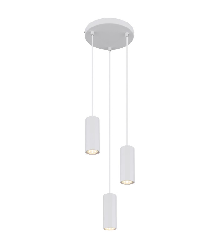 James Cluster Pendant Ceiling Light White Matt 3x GU10-1