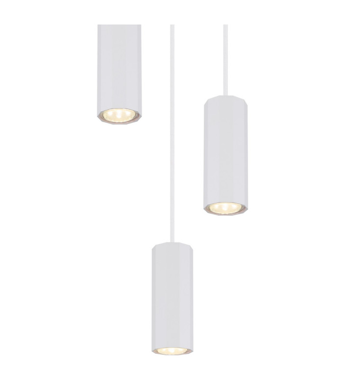 James Cluster Pendant Ceiling Light White Matt 3x GU10-3