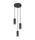 James Cluster Pendant Ceiling Light Grey Matt 3x GU10-1